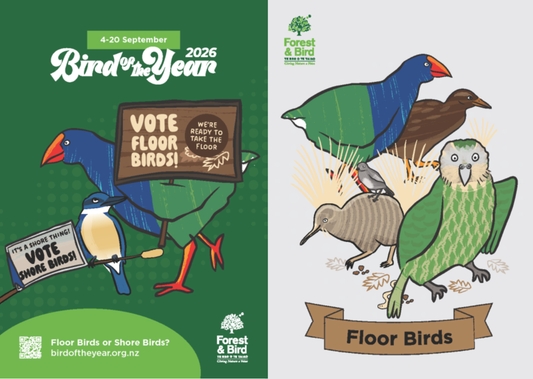 Conservation Socks is backing Team Floor Bird for Bird of the Year 2026